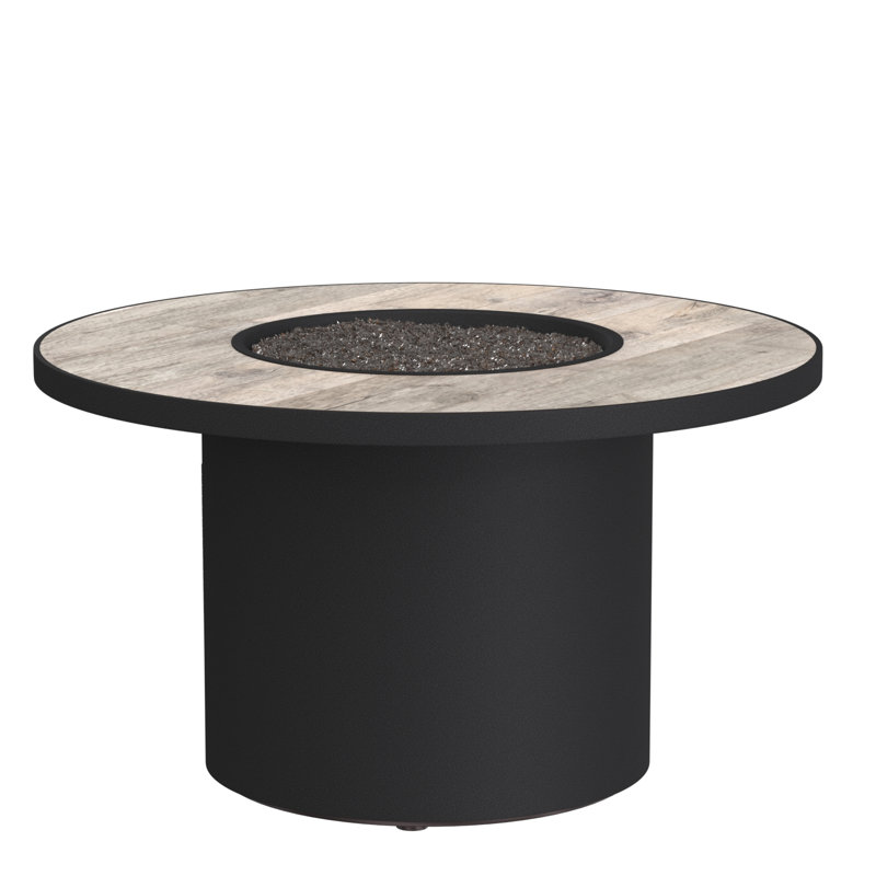 42" Rd. Chat Height Anello Fire Pit, Graphite/Pallazo White