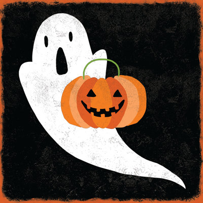 Trick Or Treat Ghost 2 - Wrapped Canvas Print