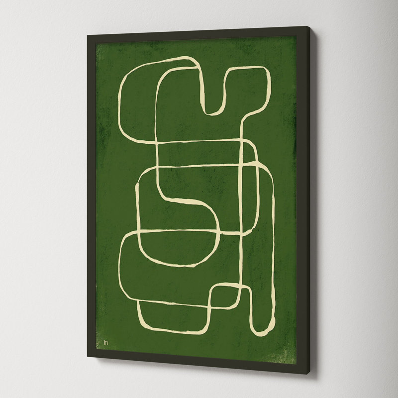 Line Works 1 by Studiom, 20" H x 14" W x 1.25" D, Black Framed Paper