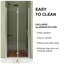 Porte de douche pliante sans cadre 34 "x 72"-94573357