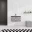 Meuble-lavabo mural sophistiqué avec lavabo en céramique de qualité supérieure et armoire élégante