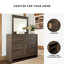 Commode 6 tiroirs avec miroir Keicha