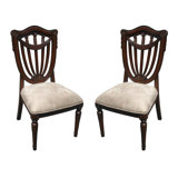 Sheraton 20'' H Upholstered Mahogany Side Chair