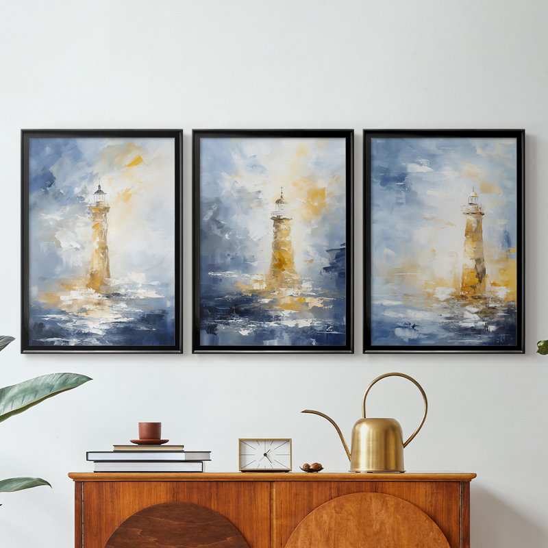 NAUTICAL Series DL III - Toile tendue avec châssis sur mesure - 3 pièces, H 39 po x l 81 po