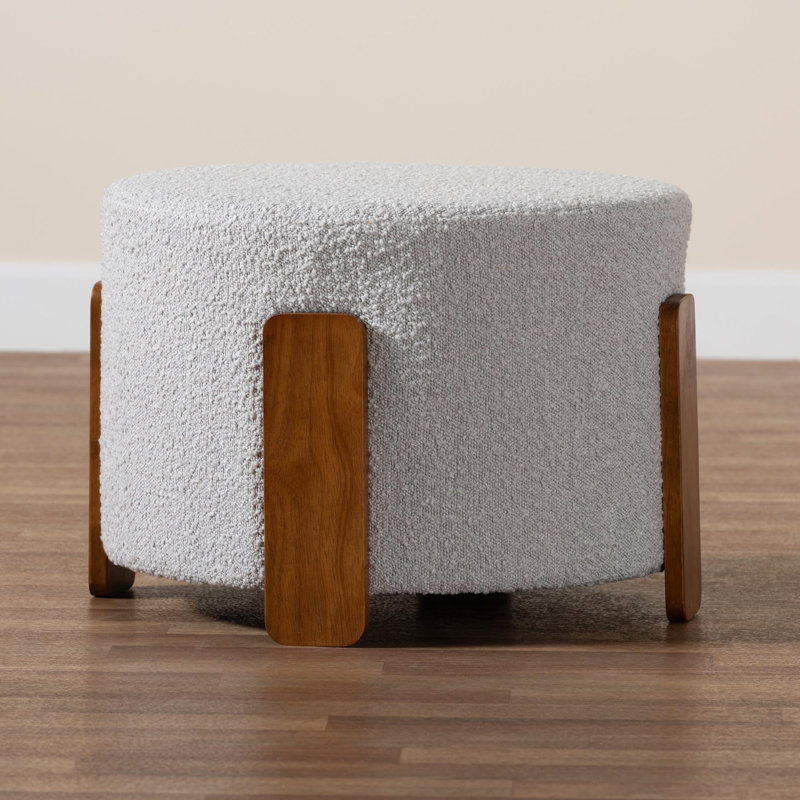 Yansel Upholstered Ottoman, Gray