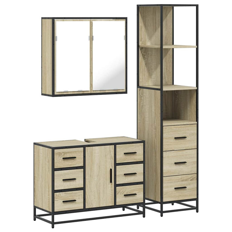 Anaijah Bathroom Furniture Suite, Sonoma Oak