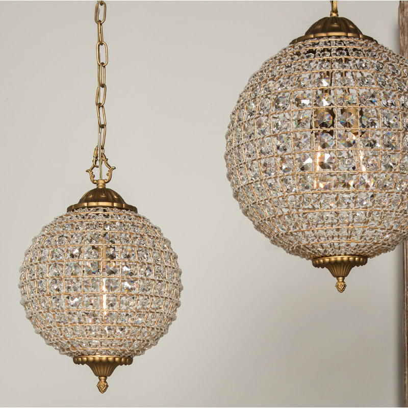 Allesandria 3-Light Crystal Pendant, 24" H x 18" W x 18" D
