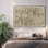 Extra Large Minimalist Abstract Wall Art Print - Neutral Beige and Black Vertical Line Contemporary Artwork for Living Room or Bedroom, Frame Assembly Required (Frame Assembly Required)