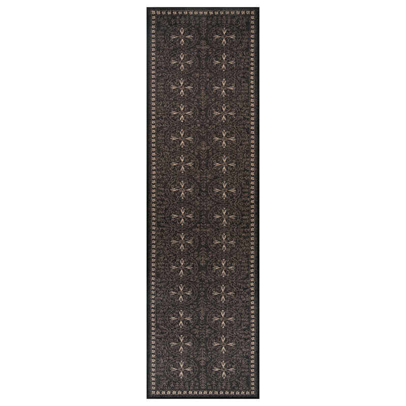 Tapis d'intérieur tissé à la machine Bolvan, Darkgray, 2'x12'