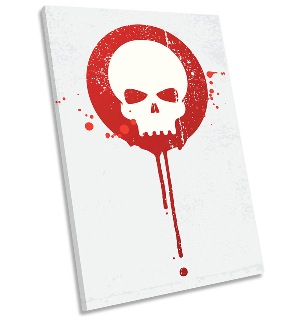 Skull Urban Graffiti - Wrapped Canvas Print