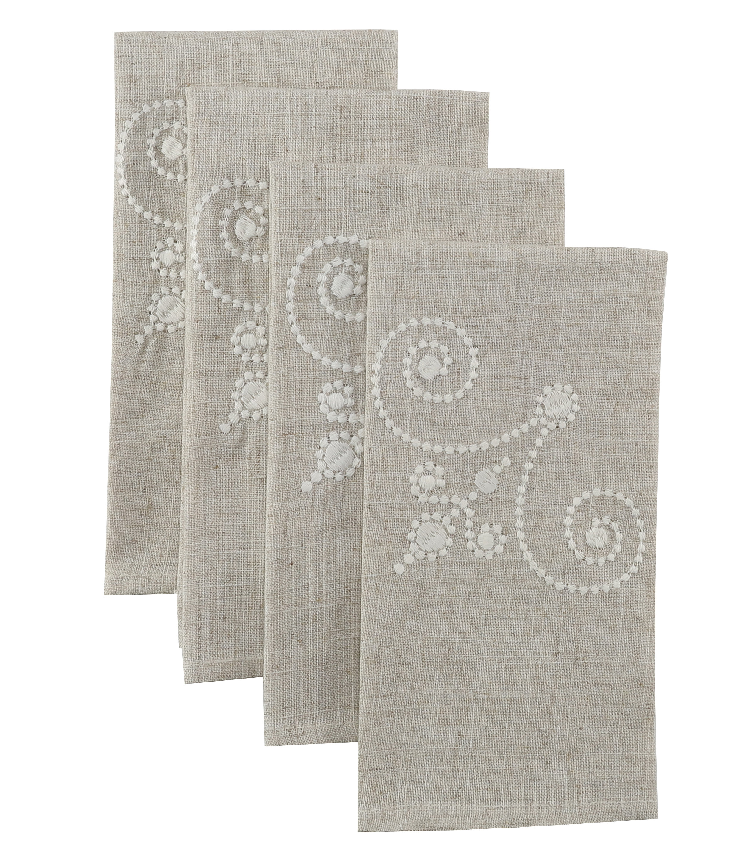 Lenox French Perle Embroidered Napkin 4 Pack Set | Wayfair