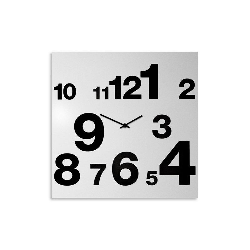 Ampthill Metal Wall Clock, White/Black