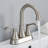 2-handle 4 Inch 360° Swivel High-arc Spout Lavatory Vanity Faucets Set-115803829