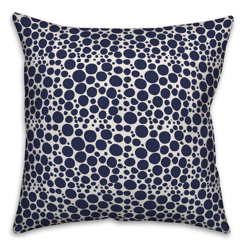 Coussin décoratif Pebbles, Bleu marine, 20 po x 20 po