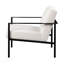 Chaise d'appoint - Métal blanc stationnaire avoine