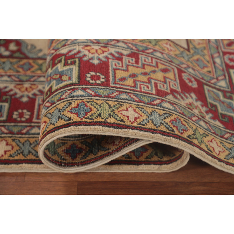 Handmade Kazak Living Room Rug