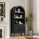 70.47*30.9 inch Ghian Arched Display Storage Bookcase with Open Shelves and Cabinet