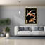 Toile épique Graffiti «Koi Fish On Black 1» par Chariklia Zarris, art mural 40 po x 54 po