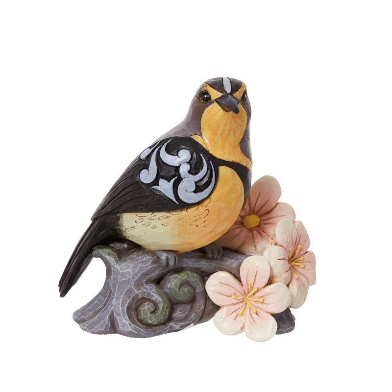 Figurine Jim Shore Heartwood Creek Meadowlark avec fleurs 4,5 po