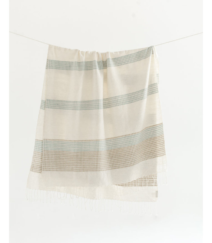 Jeté en coton Camden, Beige