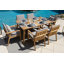 Ensemble de patio complet en bois d'eucalyptus pour 12 personnes Subramanya