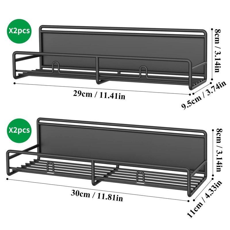 Wall Spice Rack, Matt Black