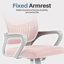 Ergonomic Mesh Task Chair with Fixed Arms-148157369-148157365