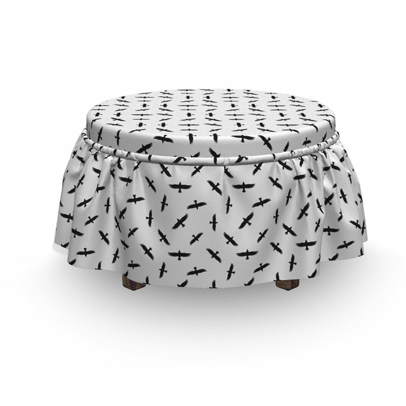 Housse pour repose-pieds minimal oiseaux de vol
