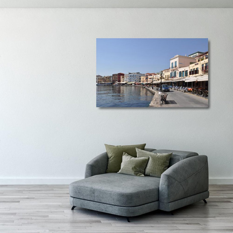 Chania Harbour, Greece, 25" H x 40" W