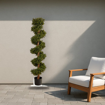 Boxwood Spiral Topiary Artificial Tree