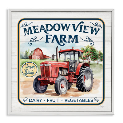 Meadowview Farm Tractor Framed Giclee Art by Mollie B.