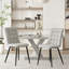 Evart 43cm H Linen Upholstered Side Chair in Gray