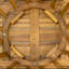Table de salle à manger d'extérieur ronde en bois d'acacia, table bistro ronde, finition teck