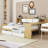 Wooden Daybed with Cabinets, Desk and Drawers-1428295402-1428295403
