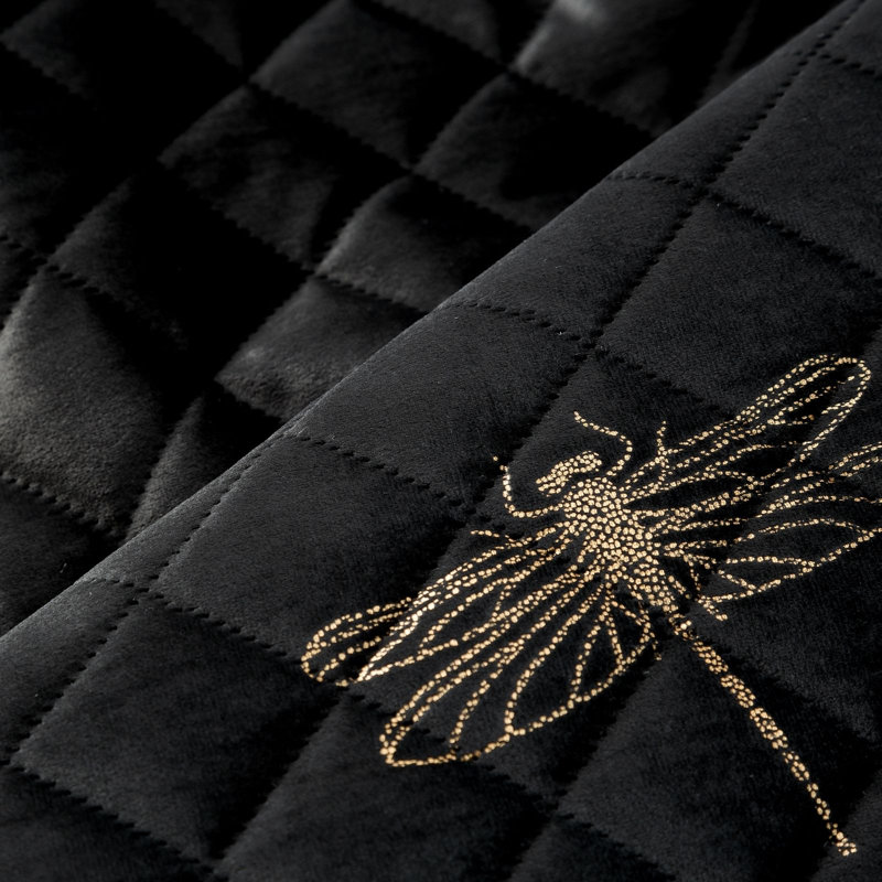 Puig No Pattern Bedspread, W220 x L240cm, Black