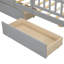 Wood Twin Size Platform Bed with Built in LED Light-2035832624
