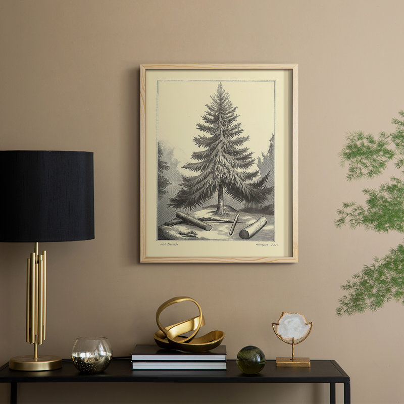 Reproduction d'art encadrée de Noël, Naturel, H 21 po x l 17 po