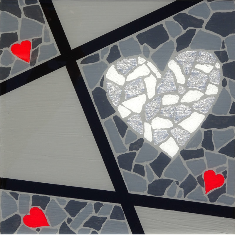 My Heart Shines For You - Red Hearts Painting by Eddie Bruckner