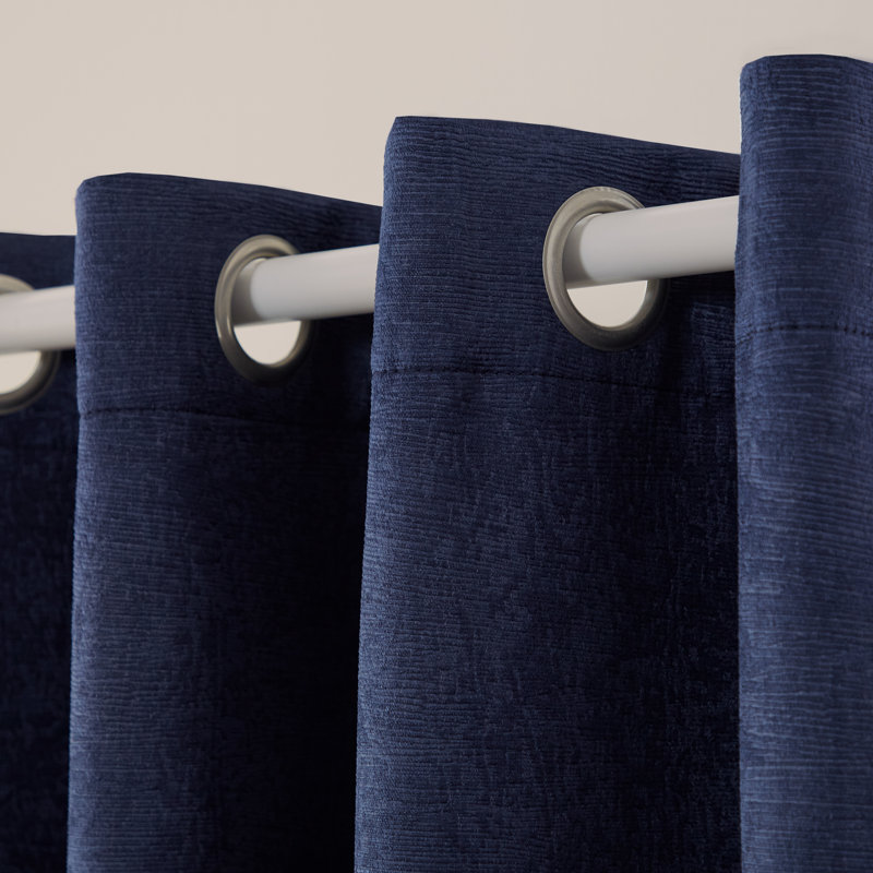 Phillipa Thermal Room Darkening Curtain, Navy Blue, 52" W x 84" L