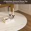 Table de salle à manger ronde Velora 42 po en faux marbre avec piètement cannelé en bois-1694935468-1686137669-1686137664