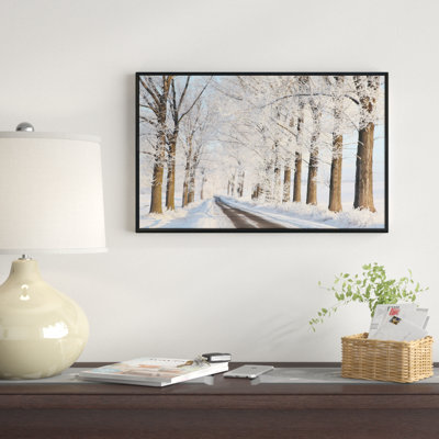 Beautiful Winter Lane at Morning - Reproduction de photo sur toile tendue