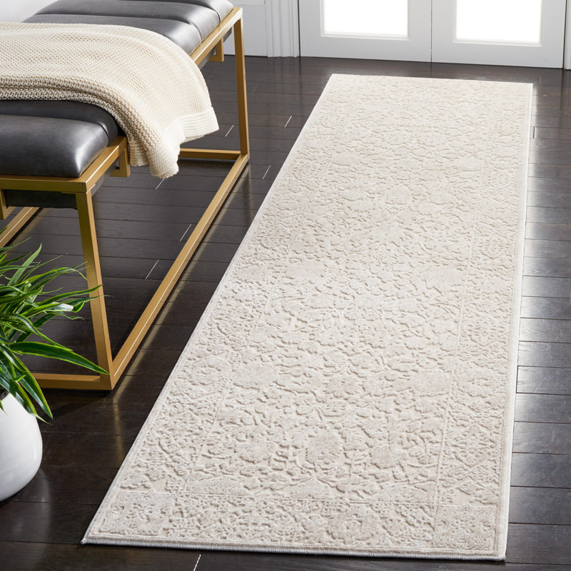Calidia Oriental Creme/Ivory Area Rug, Runner 2'3" x 8'