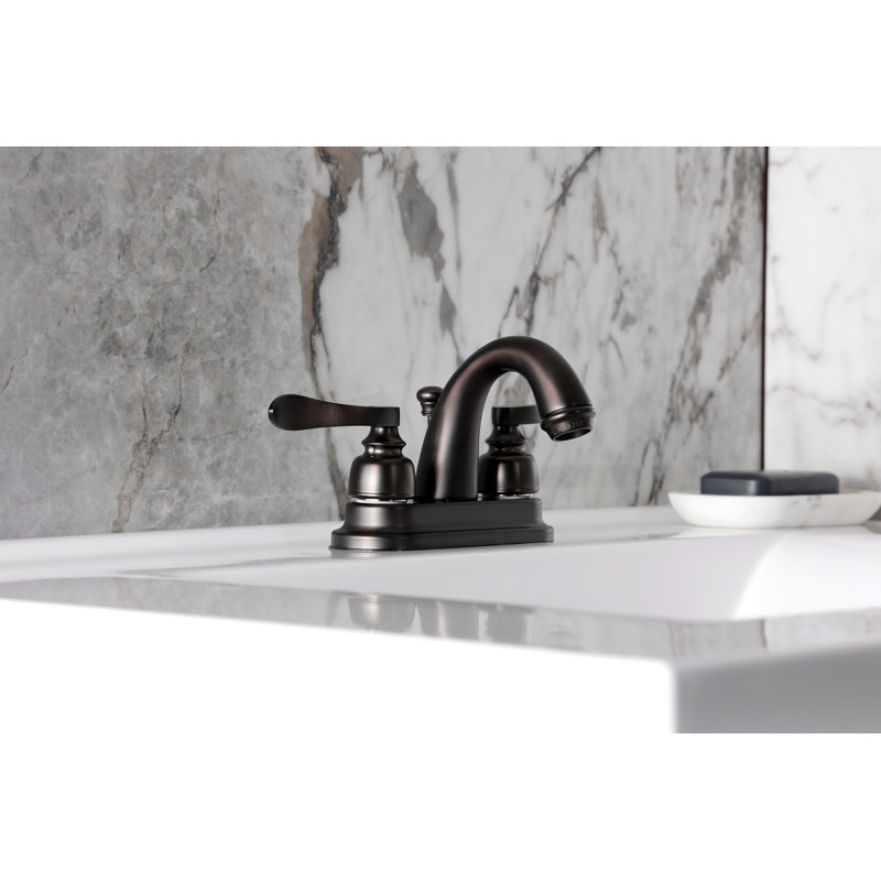 NuWave French Centerset Bathroom Faucet with Drain Assembly, Oil Rubbed Bronze