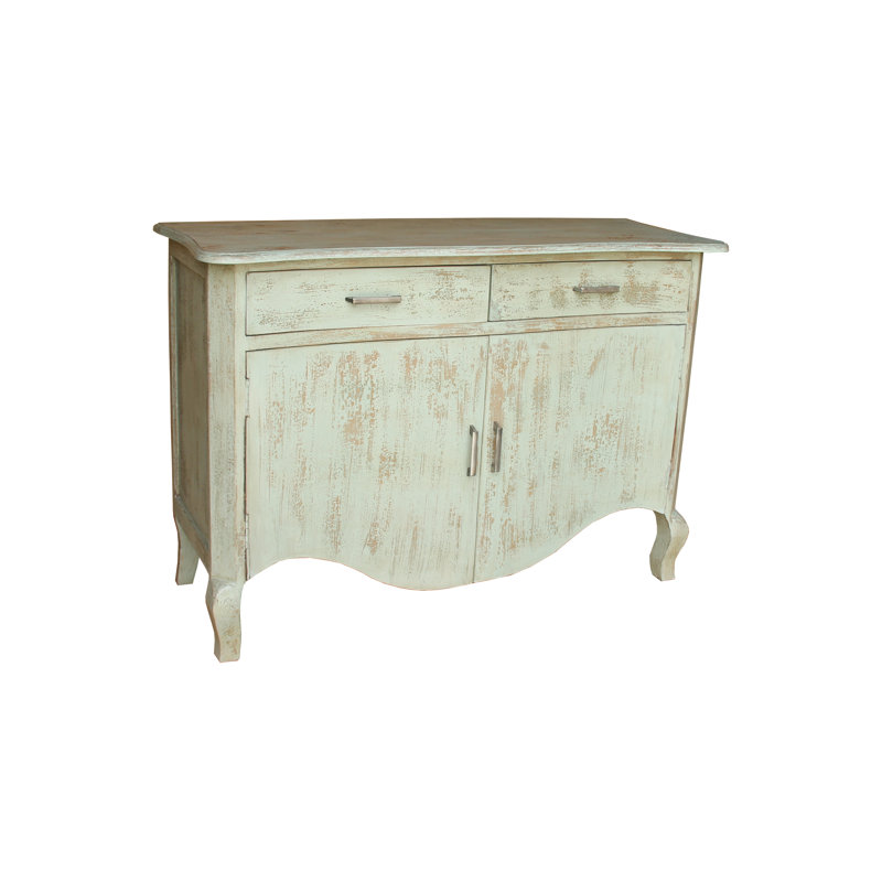 Bloomsdale 2 Drawer Sideboard, Made with Mango Wood, 51x19x35, Green