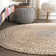 Pantanella Handmade Braided Jute/Wool Brown Rug