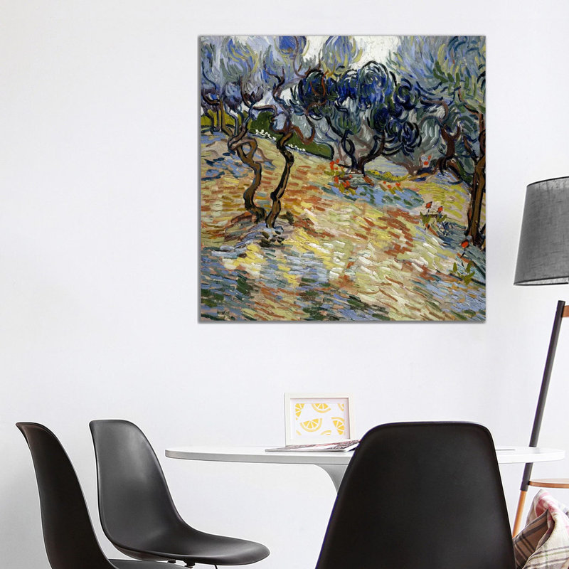 Olive Trees by Vincent Van Gogh - 1 Piece Wrapped Canvas Painting, 93.98 cm H x 93.98 cm W x 3.175 cm D