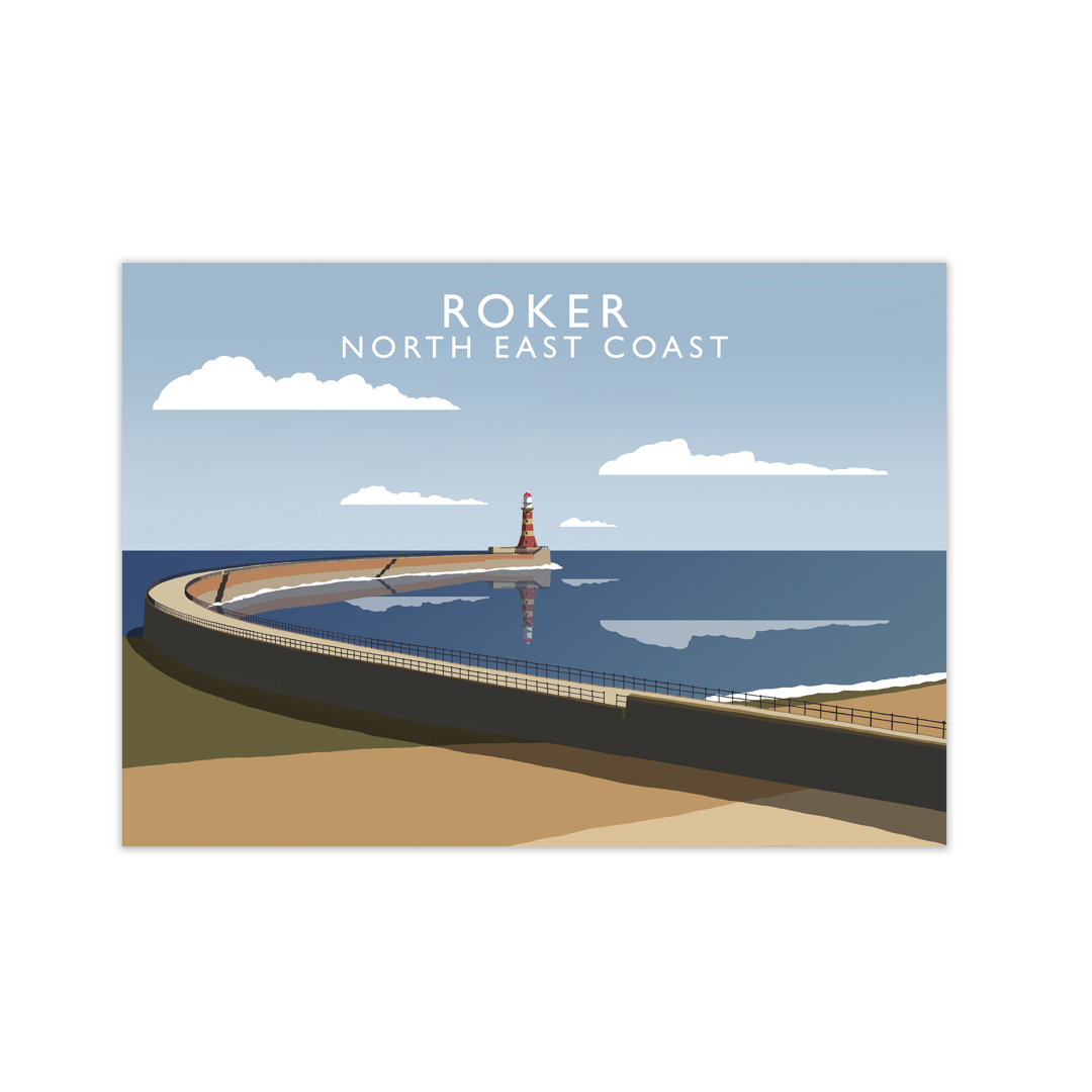 Roker North East Coast by Richard O'Neill - Unframed Graphic Art Print on Paper