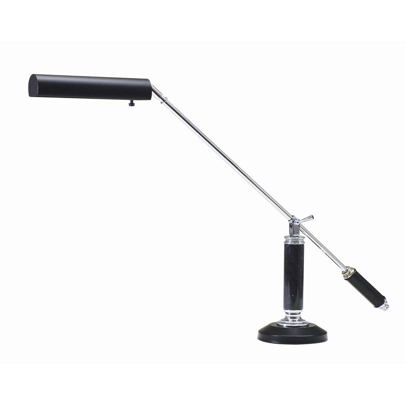 Grand Piano Table Lamp, Chrome and Black