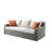 Salena  Fabric &  Wicker Patio Sofa W/2 Pillows & 2 Ottomans