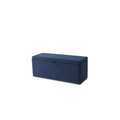 120cm Wide Rectangle Solid Colour Ottoman with Storage